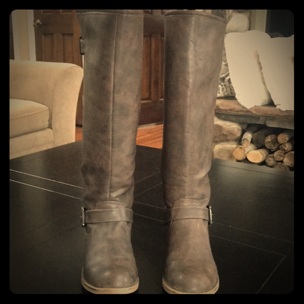 Tall Dark Brown Riding Boots